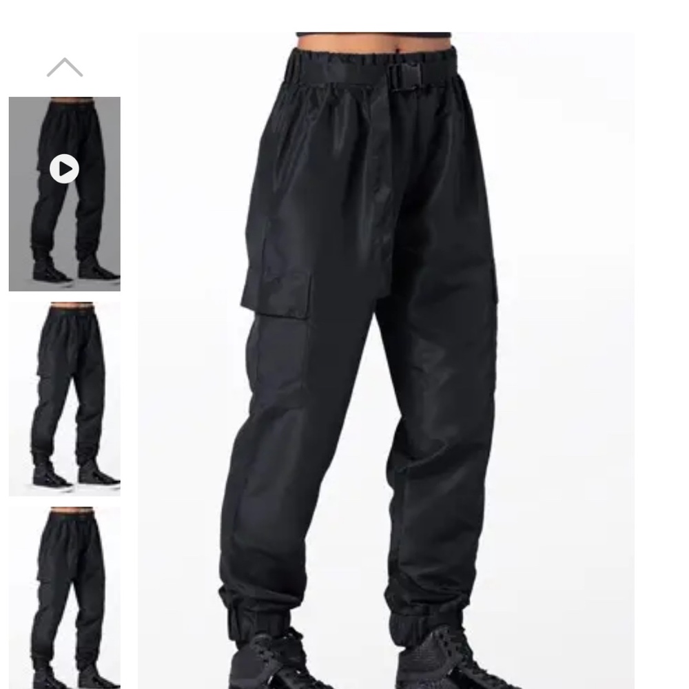 Balera black cargo hip hop pants small adult